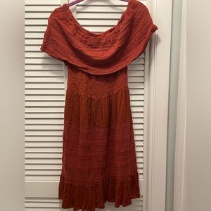 Off the Shoulder Dress M Rayon